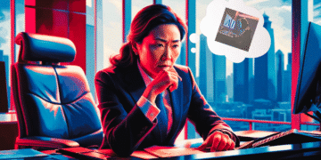 AI concept executive at desk