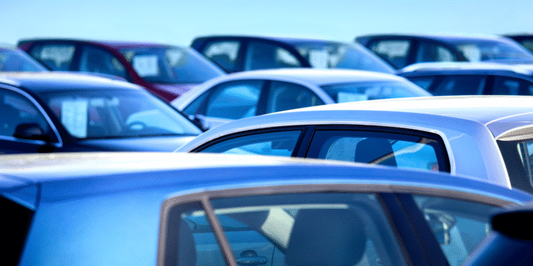 used vehicles on lot blue tinge