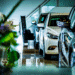 car dealership lobby view by windows