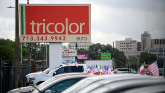 A Tricolor dealership in Houston. Photographer: Mark Felix/Bloomberg