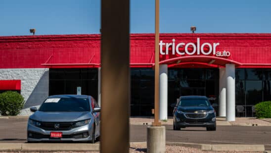 A closed Tricolor dealership in Mesa, Arizona on Sept. 24. Photographer: Ash Ponders/Bloomberg