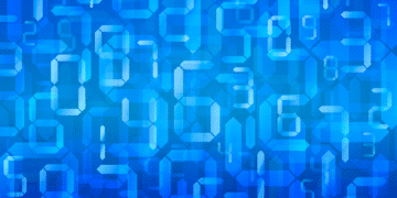 tech concept digital numbers