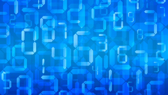 tech concept digital numbers