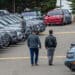 Customers view used Ford vehicles at a dealership in Colma, California. Photographer: David Paul Morris/Bloomberg