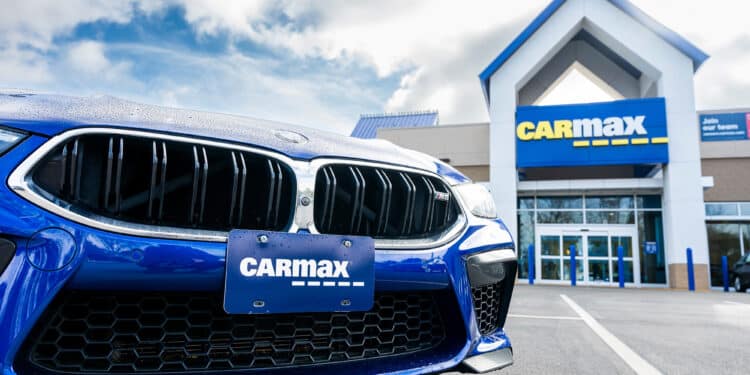 A vehicle at a CarMax dealership in Pleasant Hill, California.