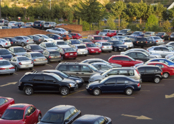cars in parking lot