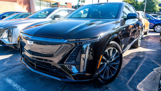 A General Motors Co. Cadillac Lyriq electric vehicle (EV) at a Cadillac dealership in Los Angeles, California, US, on Thursday, Oct 16, 2025. General Motors is scheduled to release earnings figures on October 21. Photographer: Kyle Grillot/Bloomberg
