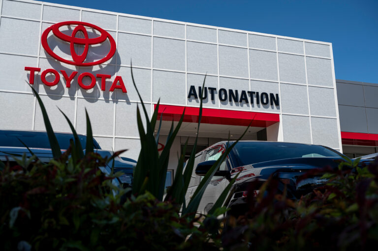 Vehicles for sale at an AutoNation Toyota dealership in Hayward, California, US, on Monday, June 24, 2024. The hack that's disrupted business at thousands of car dealerships in North America is now in the process of getting resolved, the targeted software provider CDK Global said.
