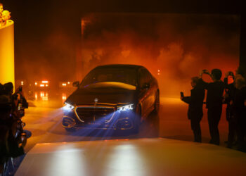 The updated Mercedes-Benz S-Class sedan during a launch event in Stuttgart on Jan. 29.