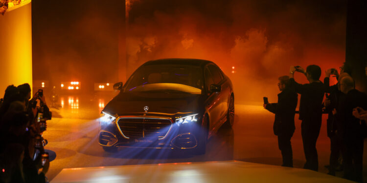 The updated Mercedes-Benz S-Class sedan during a launch event in Stuttgart on Jan. 29.