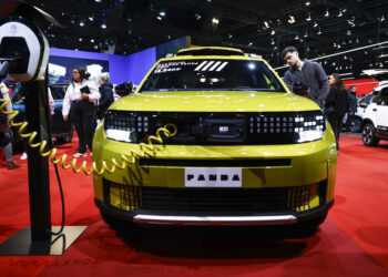A Fiat Grande Panda electric vehicle.