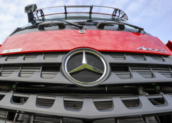 The Daimler truck factory in Woerth, Germany.