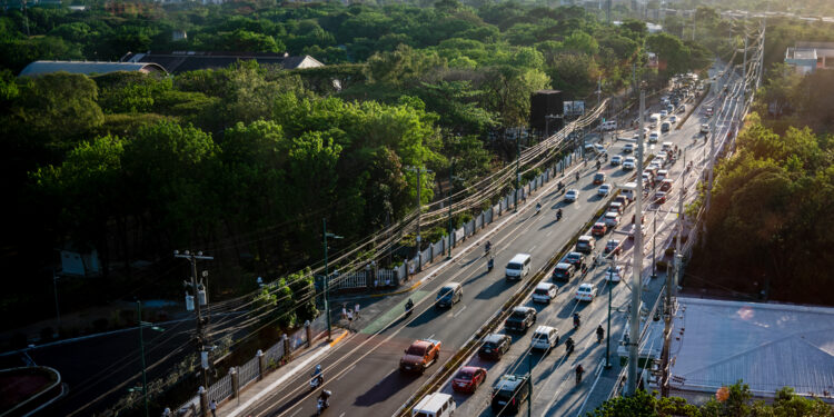 Traffic in Taguig City, Metro Manila, Philippines, on Wednesday, April 24, 2024. All of the major players in the Philippines' vast outsourcing industry, which is forecast to cross $38 billion in revenue this year, are rushing to rollout AI tools to stay competitive and defend their business models.