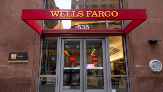 A Wells Fargo bank branch in New York, US, on Sunday, Jan. 12, 2025. Wells Fargo & Co. is scheduled to release earnings figures on January 15. Photographer: Michael Nagle/Bloomberg