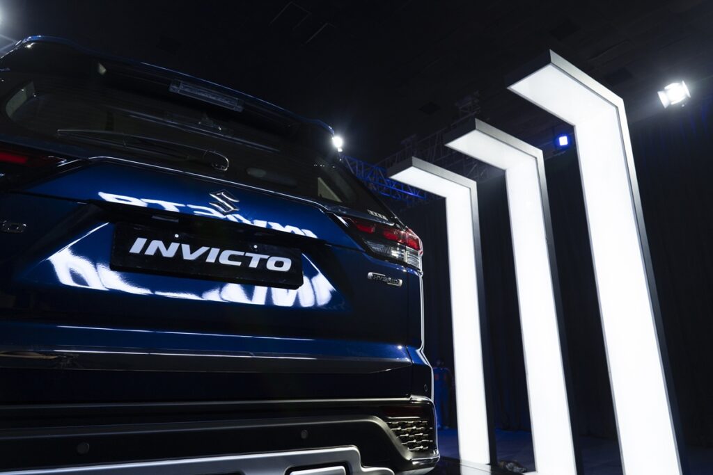 The Maruti Suzuki India Ltd. Invicto sport-utility vehicle during its launch in Gurgaon, India, on Wednesday, July 5, 2023. Maruti, known for making affordable cars for the mass market, unveiled a new SUV with a base price of 2.48 million rupees ($30,200) as it aims for a more affluent consumer base. Photographer: Ruhani Kaur/Bloomberg