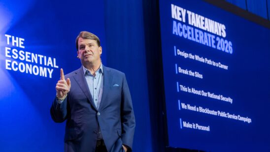 Ford Chief Executive Jim Farley at Ford Pro Accelerate conference (Courtesy/Ford)
